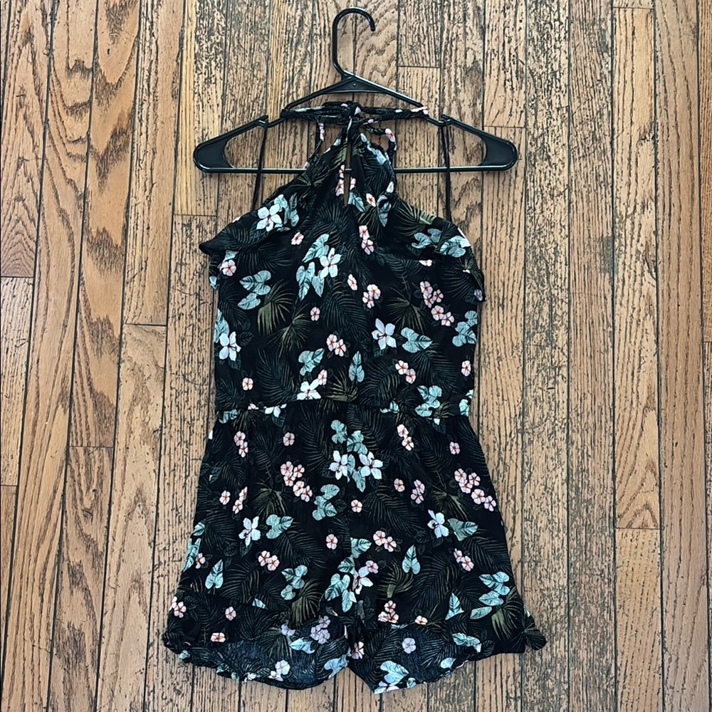 Aeropostale Floral Halter Romper